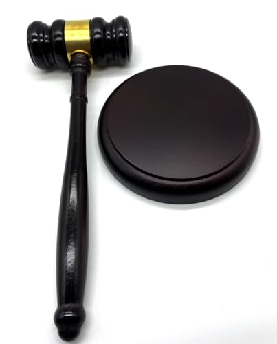 Wooden Judge Gavel and Sound Block Set for Judges Lawyers Meetings Board Chairmen Auction Court Club Presidents Auction Hammer