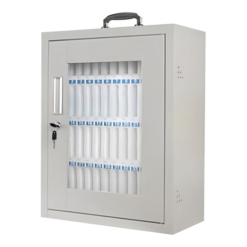 Wall-mountable Cell Phone Locker, Portable Cell Phone Safe Deposit Box with Lock Translucent Mobile Phone Safe Box for Enterprise, Company, Classrooms(48 Slots)