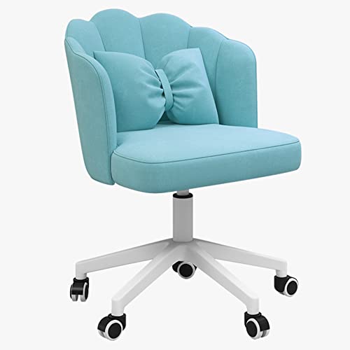 FZGGWYHL Office Velvet Computer with Lumbar Support,Ergonomic Desk Swivel for Home Conference Office Girls Bedroom Vision