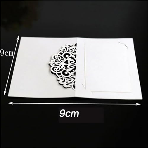 Name Tent Table Cards 200Pcs Vintage Flower Laser Cut Table Name Place Cards Lace Name Message Setting Card Wedding Birthday Party Favor Decoration(Yellow)