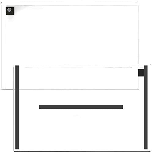 StoreSMART Magnetic Closure Pockets - Magnetic-Back - 11" x 17" - 50-Pack - Clear - MCP3512MBSTC-50