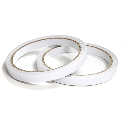 Xuanqiu Whiteboard Tape 6Pcs 10M Super Strong Double Faced Powerful Hand Tearing Adhesive Tape for Mounting Fixing Pad Sticky Paper Sided(10mm)