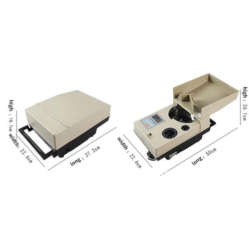 Coin Counter Sorter Machine, 2000 Pieces High Speed Coin Sorting Machine with Large Capacity, 1200 Pieces/Minute, Coin Diameter 15mm~34mm, for Most Coins