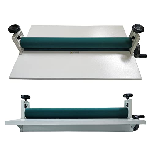 LGXEnzhuo 25" Manual Cold Roll Laminator, Desktop Cold Laminating Machine, with Foldable Working Table and Adjustable Pressure, Laminating Width 650mm/25inch