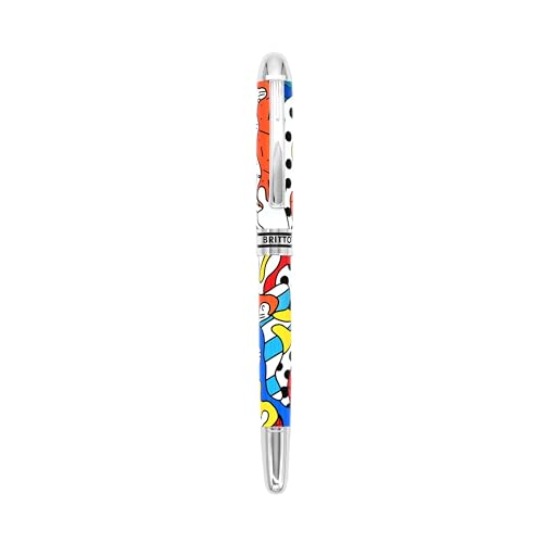 Britto Premium Rollerball Pen - Extra Fine Point with 0.5mm Premium-Grade Refillable Liquid Black Ink, Smooth Precision Writing & Quick Drying Pen for Journaling (Japanese, Camouflage)