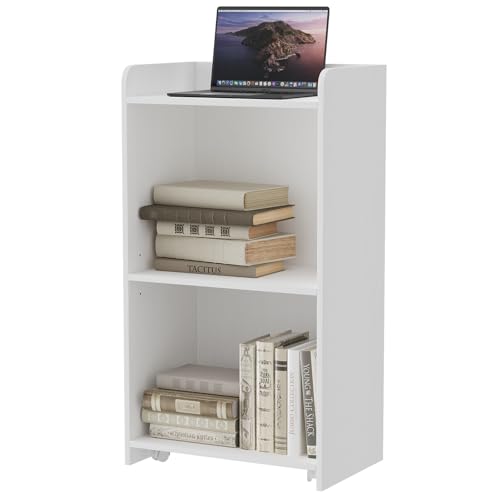 aboxoo Podium Stand - Portable Podium Stand with 4 Rolling Wheels, Pulpits for Churches with Adjustable Shelf, Hostess Stand, Mobile Teacher lecterns & podiums for Church, Classroom, Office (White)