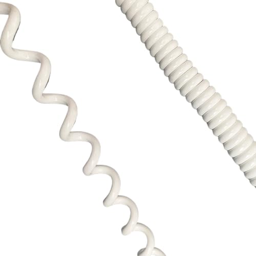 Coiled Mains Flex Curly Spring Cord, 3 Core 0.75mm Square Spiral Elastic