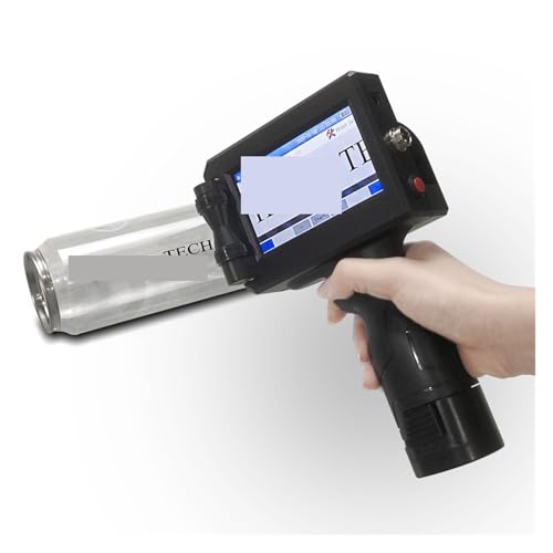 TECJHJZ Label Printer, 12.7mm Bar Batch Code Variable Number Date Expiry Lable Portable Hand Jet Handheld Thermal Inkjet Printer