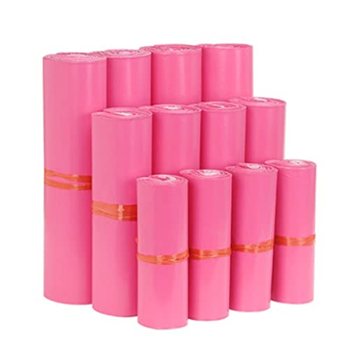 EVANEM Pink Courier Bags Big Frosted Storage Bag Waterproof Bag, for Self-Seal PE Material Envelope Mailer Postal Mailing Pack Bags(45x60cm 50pcs)
