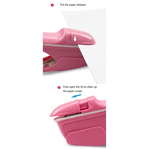 OEKFVCHVZ Handheld Mini Safety Stapler Without Staples 7 Sheet Capacity for Paper Binding Business School Office