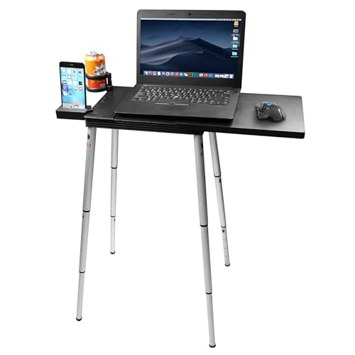 Tabletote Portable Laptop Computer Desk Stand Table Foldable Compact Lightweight Adjustable Height 19-29 inches for Travel Remote Work Home Office School Debate