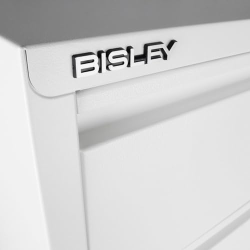 Bisley 3-Drawer Flush Front Vertical File Cabinet - Traffic White