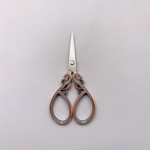DSWMY Craft Scissors, Craft Scissors Retro Style Embroidery Antique Vintage Cutter Cross Stitch Sewing Tool Stainless Steel