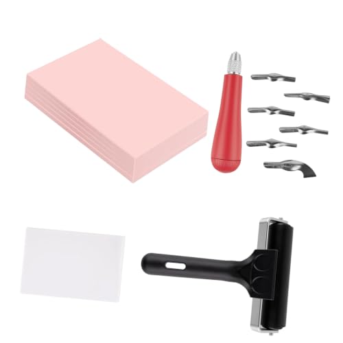 Carving Tools Collection with Roller Brayer