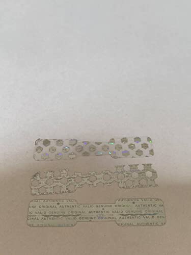 [Qty 1000] Red Print Serial Number High Security Tamper Evident Hologram Dogbone Labels Stickers Seals (1000)