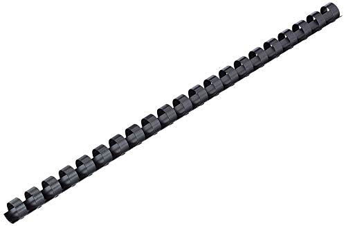 Leitz 12 mm Plastic Comb Binding Spine - Black (Pack of 100)
