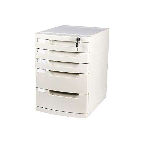 SDVantage Flat File Cabinet, 5-Layer Drawer Storage Organization, with Lock/Blank Label,Suitable for Office Supplies (White Large 5)