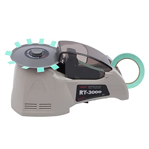 BalySam Tape Dispenser Disc Design Automatic Tape Dispenser Carousel Tape Dispenser for Home,School, Office, Warehouse,Cutting Tape, Wrapping Gift,Commercial Light Gray
