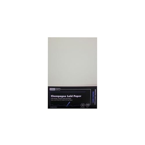 Paper State Soho Script A4 100gsm Laid Paper - Champagne (50 Sheets)