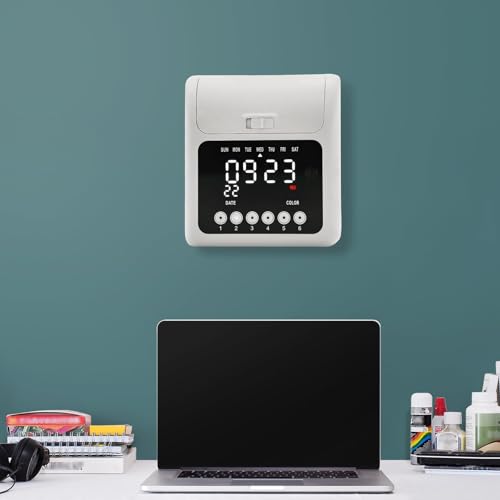 Deturprostore Calculating Time Clock Bundle, Employee Time Tracking System, with The Upgraded Ribbon Printing Technology, Employee Punch Clock System with 50 Time Cards