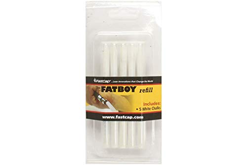 FastCap FatBoy Pencil Lead and Eraser Refill 5-Pieces, White