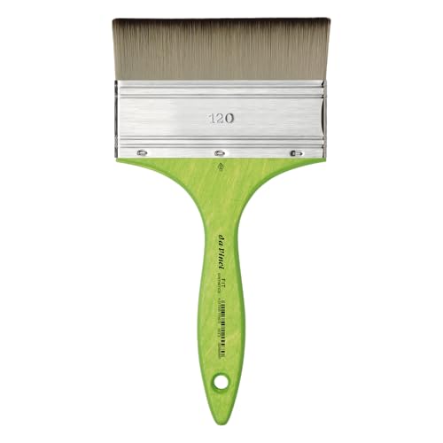 da Vinci Student Series 5073 Fit for School and Hobby Paint Brush, Mottler Flat Elastic Synthetic with Green Matte Handle, Size 120