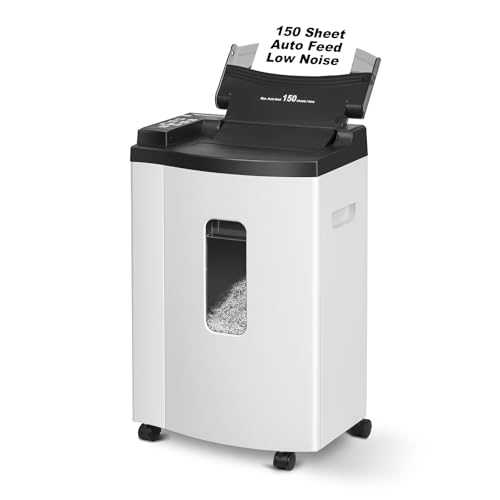 Wingwise 150 Sheets Auto-Feed Micro Cut Paper Shredder for Home Office