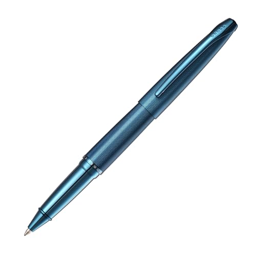 Cross ATX Sandblasted Dark Blue Rollerball Pen, Medium Point, Black Ink