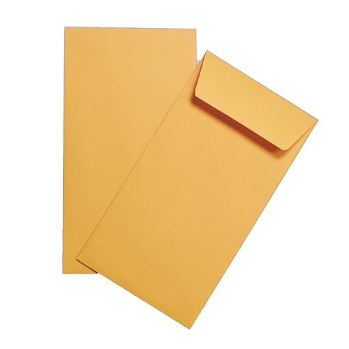 Guardian #7 Paper Coin Envelopes - Made in America with Gummed Flaps, Pack of 500 Blank Cash Envelopes for Coins, Receipts, Seeds, Small Parts Storage, and More, 3 ½ x 6 ½ Inches, Brown