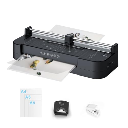 Laminator Machine with Hot and Cold Mode, Laminator A4 A5 A6 with 30 Laminating Pouches for Office, School and Home