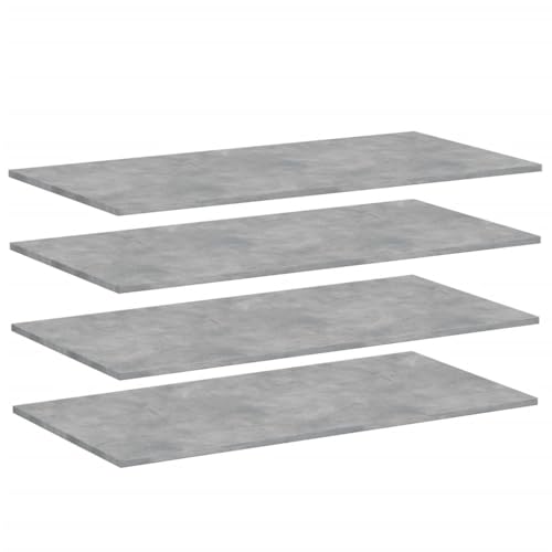 GFMGUEMV Bookshelf Boards 4 Pcs, 39.4x19.7x0.6 Inch Storage Shelf Boards, Engineered Wood Bookshelf Panels for Additional Storage Space
