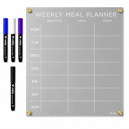Visibly Weekly Meal Planner Dry Erase Board, 14 x 15