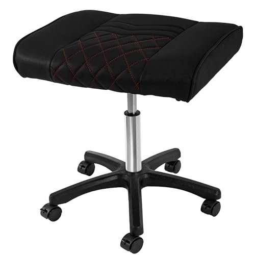 Frassie Footrest Stool Under Desk Mobile Gaming Foot Stool with Wheels