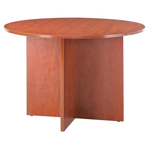 Alera VA7142MC Alera Valencia Round Conference Table w/Legs, 29 1/2h x 42 Dia, Medium Cherry