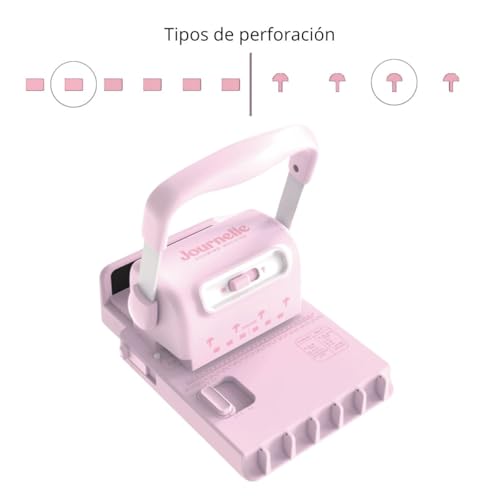 Journelle Duo Bind Machine 2-in-1 Pink Binding Machine | Book Binding | Compatible with 2:1 to 1" Binders, Spirals | Disc and Spiral Binding Machine