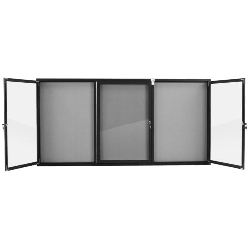Hubxinly Weather Resistant Wall Mounted Notice Case 180x90CM Aluminum