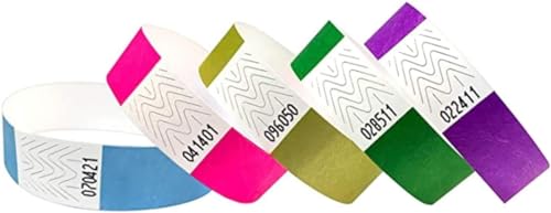 Tyvek ID Bracelets 19mm, 10,000 Pieces, Event Wristbands (Mix-B, 10,000 Pack)