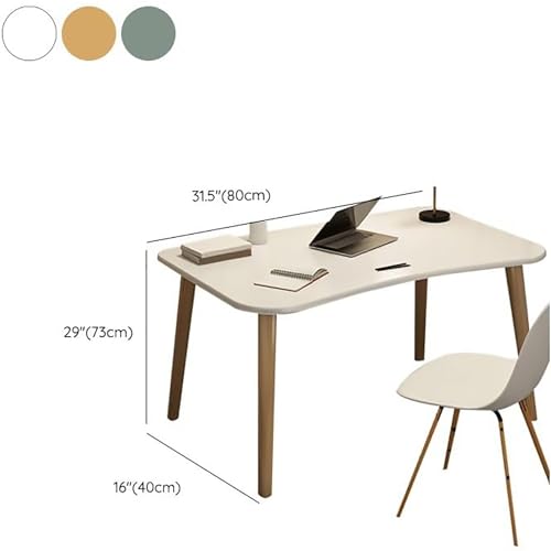 ntumLeap Modern Computer Desk for Home Office with Drawers Multipurpose Wood Workstation Study Table Easy Zero Assembly 39.5" L * 19.5" W * 29" H Natural Finish with Baffle.,White-31.5