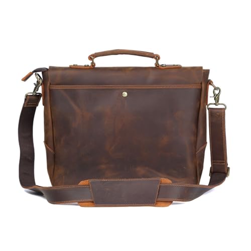 MVNOIRE Messenger Bag Male Handheld Briefcase Leather Shoulder Computer