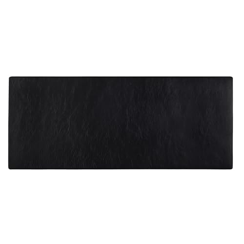 Node Leather - Genuine Leather Desk Mat - Executive Real Leather Desk Pad - Office Desktop mat - Wide (15 3/4" X 38") | Non-Slip Desk Blotter Black