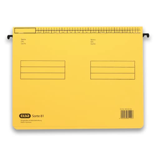 Elba 81459BL Suspension Filer Class 81 for Commercial or Official Filing Pack of 50 Blue Hanging Files Sort 81 Yellow