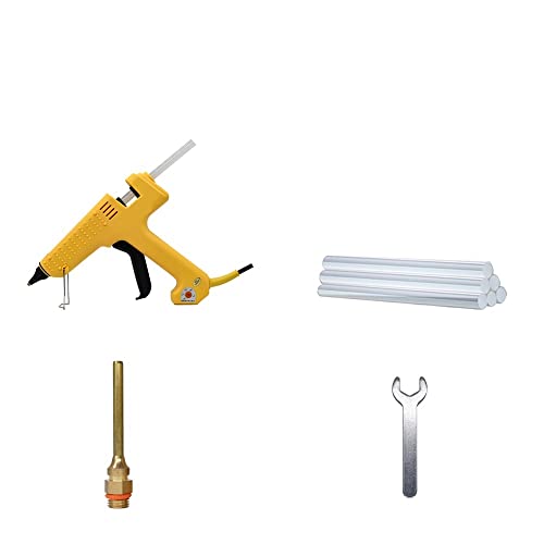 LIBODD Hot Glue Gun Professional 250W Hot Melt Glue Gun Adjustable Temperature High Power Silicone Gun Set Using 11MM Glue Stick 2.0MM Copper Nozzle for DIY Arts, Crafts and Quick Repairs(Set-6)