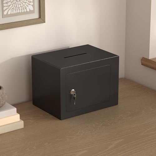 fireproof safe Portable Small Safe Box with Lock Compact Money Safes Jewelry & Valuables for Bills Cards Home Travel Office