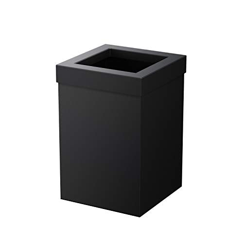 Gatco Small Bathroom Trash Can With Lid, Square 3 Gallon Stainless Steel Wastebasket, Under Sink, Matte Black, For Bathroom, Bedroom, Office (1915)