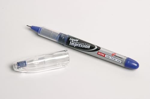 AbilityOne 7520-01-519-4369 Skilcraft Liquid Impression Porous Ultra Fine Point Pen, Blue Ink