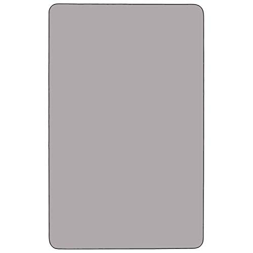 Flash Furniture Wren 30''W x 72''L Rectangular Grey Thermal Laminate Activity Table - Standard Height Adjustable Legs