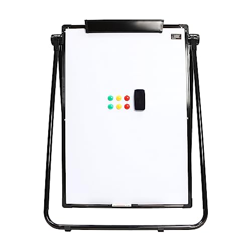 SHONFYVS 40x28 Rolling Whiteboard Double Sided Magnetic Mobile Easel Stand