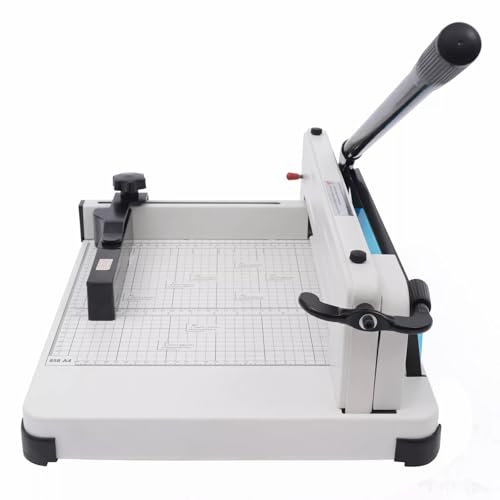 Paper Cutting Machine Heavy Duty Manual Paper Cutter Trimmer 12 inch Guillotine Paper Cutter 400 Sheets A4 B4 A5 B6 B7 Papers Cutting for Office Home School