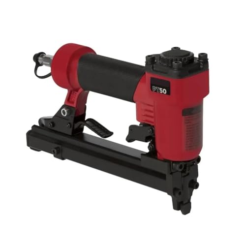 Oil-Free Pneumatic Staple Gun Heavy-Duty Stapler 1pcs PT50 Oil Free Pneumatic Staple Gun Red Heavy Duty Stapler Use for Wood and Upholstery