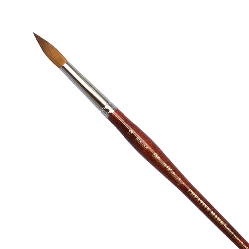 Creative Mark Mimik Kolinsky Watercolor Brush - # 12 Round - Short Handle Synthetic Paint Brush - Handmade in Germany - Synthetic Sable Paint Brushes for Professional Artists - Animal-Friendly